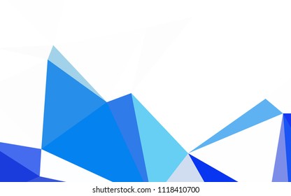 Light Blue, Red vector abstract mosaic pattern. Creative illustration in halftone style with triangles. Best triangular design for your business.