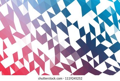 Light Blue, Red vector abstract polygonal template. Triangular geometric sample with gradient.  A completely new template for your business design.