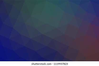 Light Blue, Red vector abstract mosaic backdrop. Colorful abstract illustration with gradient. Triangular pattern for your business design.