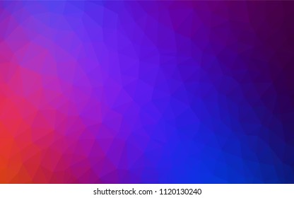 Light Blue, Red vector abstract polygonal pattern. Triangular geometric sample with gradient.  Template for cell phone's backgrounds.