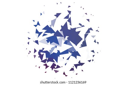 Light Blue, Red vector abstract colorful background, which consist of triangles. Pattern with colored triangles on white background.