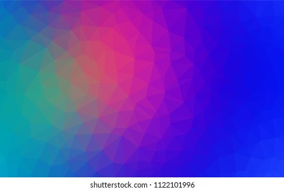 Light Blue, Red vector abstract mosaic pattern. Triangular geometric sample with gradient.  A completely new design for your leaflet.