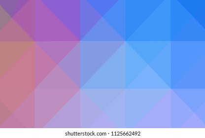 Light Blue, Red vector abstract polygonal pattern. Geometric illustration in Origami style with gradient.  A new texture for your design.
