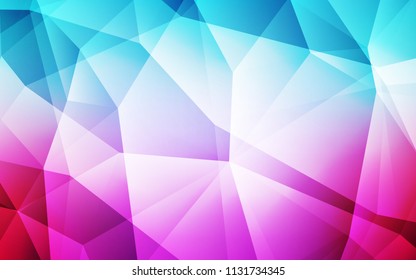 Light Blue, Red vector abstract mosaic background. A completely new color illustration in a polygonal style. A new texture for your web site.