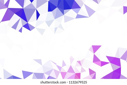 Light Blue, Red vector abstract mosaic backdrop. A sample with polygonal shapes. Best triangular design for your business.