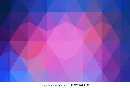 Light Blue, Red vector abstract mosaic pattern. Shining colorful illustration with triangles. Textured pattern for your backgrounds.