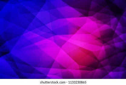 Light Blue, Red vector abstract polygonal pattern. Creative illustration in halftone style with triangles. New template for your brand book.