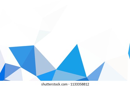 Light Blue, Red vector abstract polygonal template. Shining polygonal illustration, which consist of triangles. Template for cell phone's backgrounds.