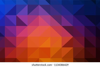 Light Blue, Red vector abstract polygonal pattern. Shining polygonal illustration, which consist of triangles. A new texture for your web site.