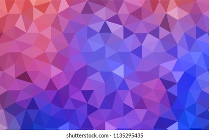 Light Blue, Red vector abstract polygonal background. Shining colorful illustration with triangles. Pattern for a brand book's backdrop.