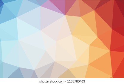 Light Blue, Red vector abstract mosaic background. Creative geometric illustration in Origami style with gradient. A new texture for your web site.