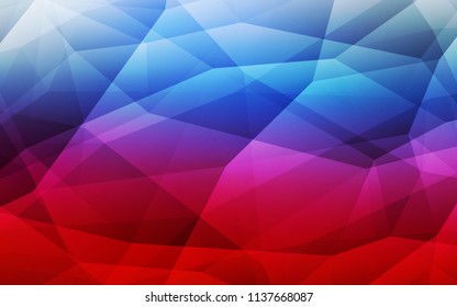 Light Blue, Red vector abstract mosaic backdrop. Modern abstract illustration with triangles. Pattern for a brand book's backdrop.