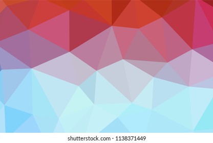 Light Blue, Red vector abstract polygonal background. Elegant bright polygonal illustration with gradient. A completely new design for your leaflet.