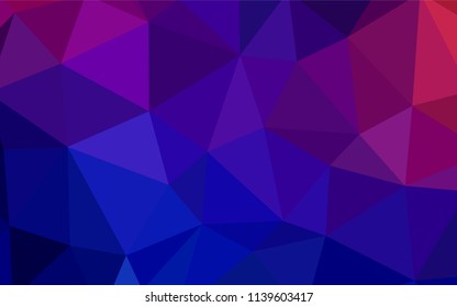 Light Blue, Red vector abstract polygonal background. Geometric illustration in Origami style with gradient.  Textured pattern for your backgrounds.