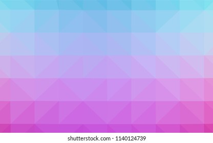 Light Blue, Red vector abstract mosaic pattern. Elegant bright polygonal illustration with gradient. Brand new style for your business design.