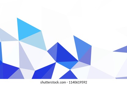 Light Blue, Red vector abstract mosaic backdrop. Triangular geometric sample with gradient.  Triangular pattern for your design.