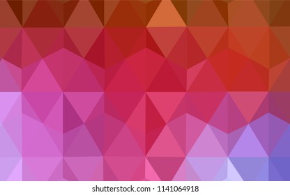 Light Blue, Red vector abstract mosaic background. Shining colorful illustration with triangles. Polygonal design for your web site.