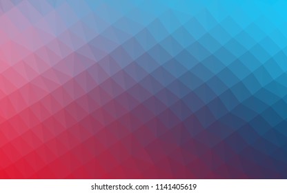 Light Blue, Red vector abstract polygonal layout. Creative geometric illustration in Origami style with gradient. A new texture for your design.