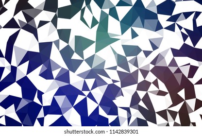 Light Blue, Red vector abstract mosaic pattern. A sample with polygonal shapes. Best triangular design for your business.