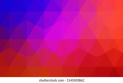 Light Blue, Red vector abstract polygonal pattern. Colorful illustration in abstract style with triangles. Triangular pattern for your design.