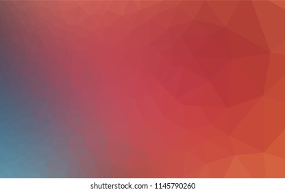 Light Blue, Red vector abstract polygonal layout. Triangular geometric sample with gradient.  The template can be used as a background for cell phones.