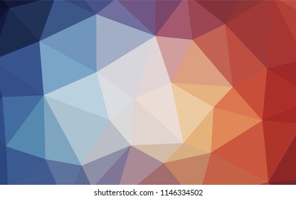Light Blue, Red vector abstract polygonal template. Creative geometric illustration in Origami style with gradient. New template for your brand book.