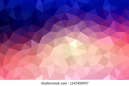 Light Blue, Red vector abstract polygonal background. Shining polygonal illustration, which consist of triangles. Completely new template for your banner.