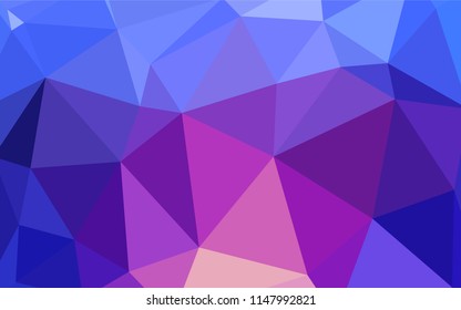 Light Blue, Red vector abstract mosaic backdrop. Triangular geometric sample with gradient.  Brand new style for your business design.