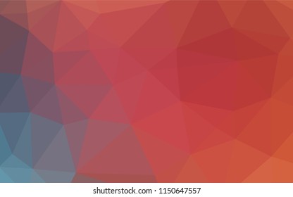 Light Blue, Red vector abstract mosaic backdrop. Shining illustration, which consist of triangles. The best triangular design for your business.