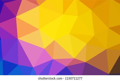Light Blue, Red vector abstract polygonal background. Triangular geometric sample with gradient.  Triangular pattern for your design.