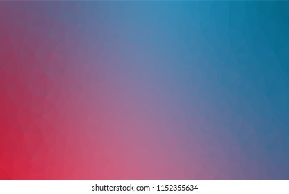 Light Blue, Red vector abstract polygonal layout. Brand new colored illustration in blurry style with gradient. Brand new style for your business design.