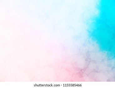 Light Blue, Red vector abstract mosaic background. Creative illustration in halftone style with gradient. hexagonal pattern for your business design.