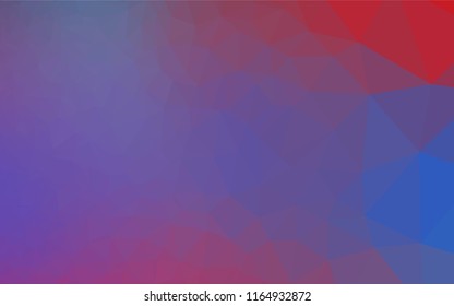 Light Blue, Red vector abstract mosaic background. Creative illustration in halftone style with gradient. The polygonal design can be used for your web site.