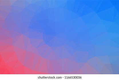 Light Blue, Red vector abstract mosaic background. A vague abstract illustration with gradient. A completely new template for your business design.