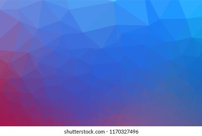 Light Blue, Red vector abstract mosaic backdrop. Creative illustration in halftone style with gradient. The completely new template can be used for your brand book.