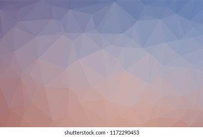Light Blue, Red vector abstract mosaic background. Triangular geometric sample with gradient.  Brand new style for your business design.