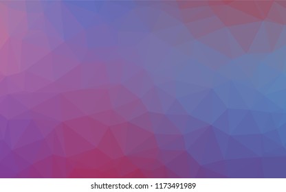 Light Blue, Red vector abstract polygonal cover. Modern geometrical abstract illustration with gradient. The best triangular design for your business.