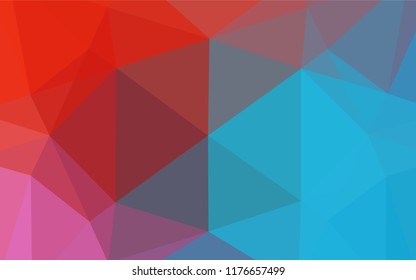 Light Blue, Red vector abstract mosaic pattern. Creative illustration in halftone style with gradient. The polygonal design can be used for your web site.