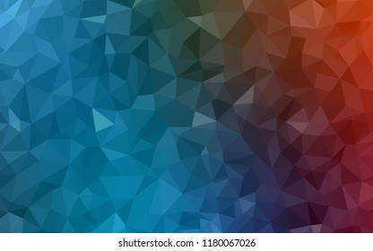 Light Blue, Red vector abstract polygonal background. Modern abstract illustration with triangles. Completely new template for your banner.