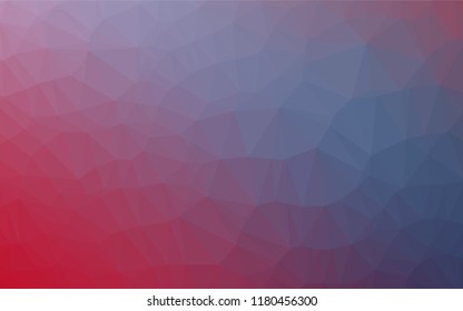 Light Blue, Red vector abstract polygonal texture. Modern geometrical abstract illustration with gradient. The best triangular design for your business.