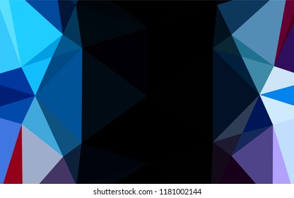 Light Blue, Red vector abstract polygonal layout. A sample with polygonal shapes. The best triangular design for your business.