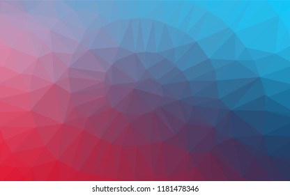 Light Blue, Red vector abstract polygonal cover. Colorful abstract illustration with gradient. The completely new template can be used for your brand book.