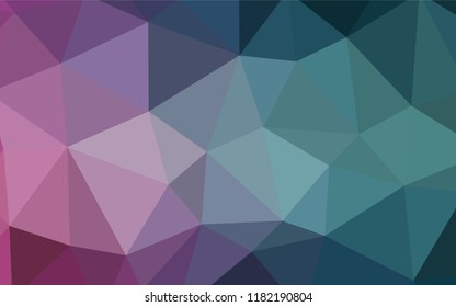 Light Blue, Red vector abstract mosaic pattern. Triangular geometric sample with gradient.  New template for your brand book.