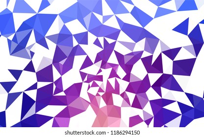 Light Blue, Red vector abstract mosaic pattern. A sample with polygonal shapes. Triangular pattern for your design.