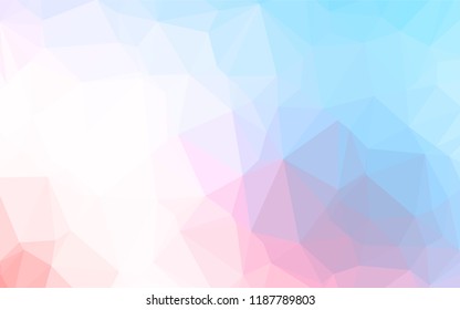 Light Blue, Red vector abstract polygonal layout. Creative geometric illustration in Origami style with gradient. Triangular pattern for your business design.
