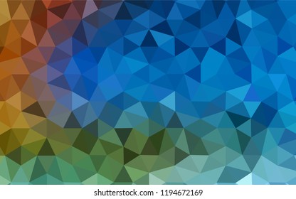 Light Blue, Red vector abstract mosaic pattern. Creative illustration in halftone style with triangles. A completely new design for your leaflet.