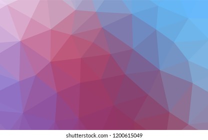 Light Blue, Red vector abstract mosaic background. Glitter abstract illustration with an elegant design. The template can be used as a background for cell phones.