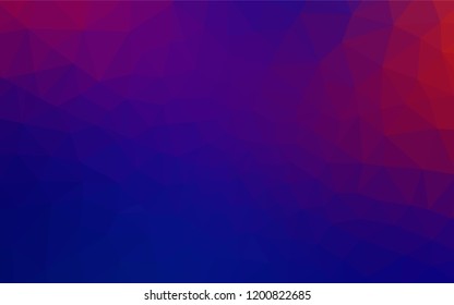 Light Blue, Red vector abstract mosaic background. A sample with polygonal shapes. Best triangular design for your business.