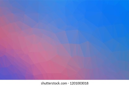 Light Blue, Red vector abstract mosaic backdrop. Modern geometrical abstract illustration with gradient. The polygonal design can be used for your web site.