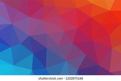 Light Blue, Red vector abstract polygonal texture. Modern geometrical abstract illustration with gradient. The textured pattern can be used for background.